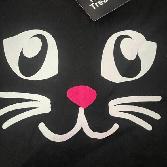 Vintage Halloween Felt Trick or Treat Bags Black Cat 11"x10" Novelty Treat Bag - Picture 2 of 2